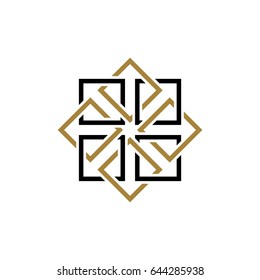 Diamond Line Ornamental Pattern Illustration Design. Vector EPS 10.