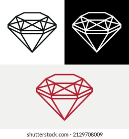 Diamond Line Simple Jewelry Logo