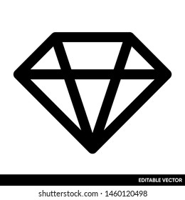 DIAMOND LINE STYLE ICON VECTOR CLIP ART