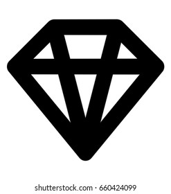Diamond Line Vector Icon