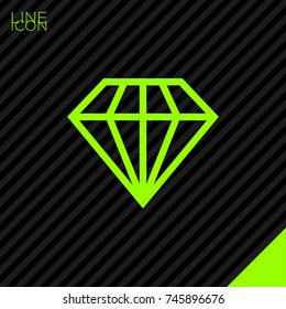 diamond line vector icon