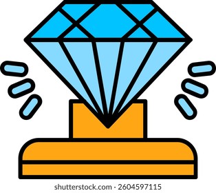 Diamond Line vector Icon Design