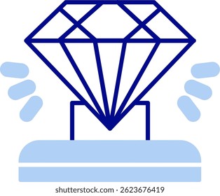 Diamond Line vector Icon Design