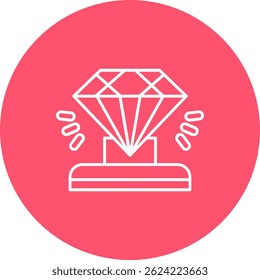 Diamond Line vector Icon Design