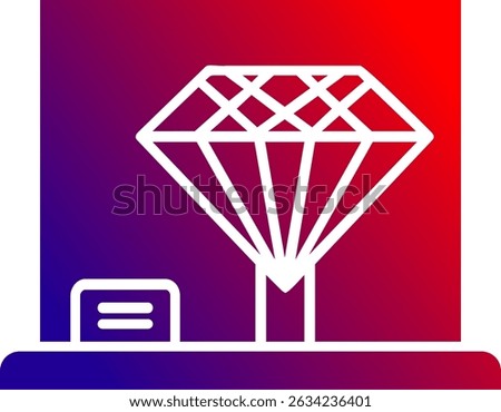 Diamond Line vector Icon Design