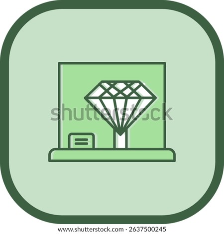 Diamond Line vector Icon Design