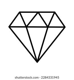 Diamond - Line Vector Icon illustration on white background..eps