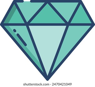 diamond linear color vector illustration