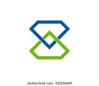 Diamond Link Icon Logo Design Element Stock Vector (Royalty Free ...