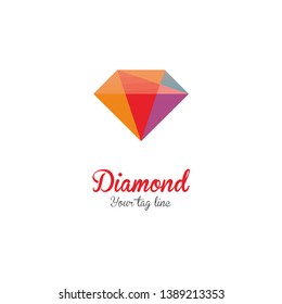 Diamond Logo Colorful Abstract Vector