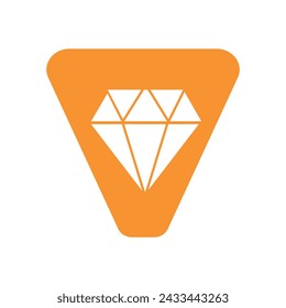 Diamond logo Logo combine with letter V vector template