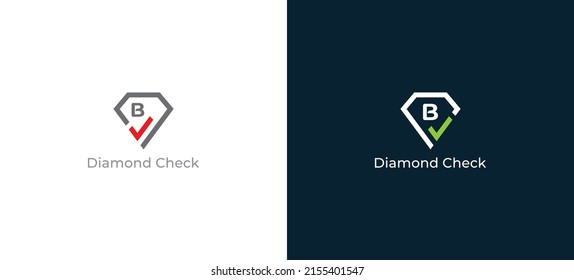 Symbol für das Konzept des Diamanten-Logos Symbol Design mit Buchstabe B. Logo der Diamanten- und Markenkombination . Logo-Vorlage für Vektorgrafiken