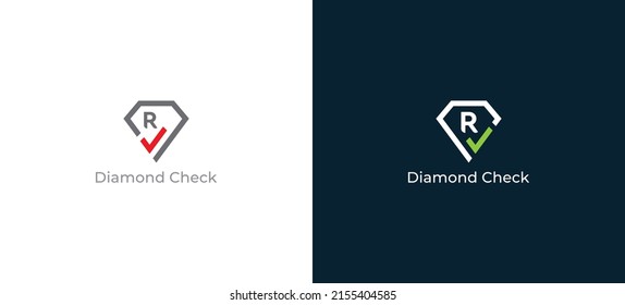 Symbol für das Konzept des Diamanten-Logos Symbol Design mit Buchstabe R. Logo der Diamanten- und Markenkombination . Logo-Vorlage für Vektorgrafiken