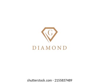 Diamond Logo Concept sign icon symbol Design with Letter G. Vector illustration logo template