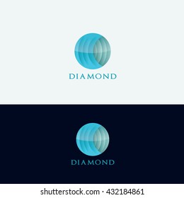 Diamond logo, Crushing abstract pattern. Colorful precious stone logotype.