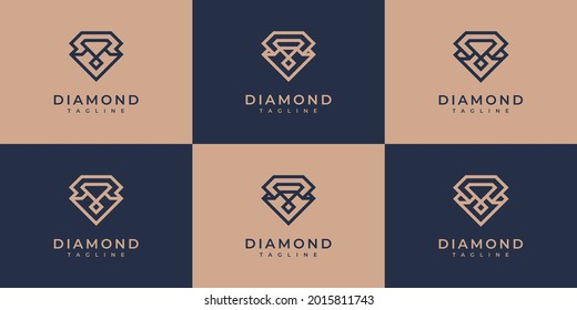 Diamond logo design collection sets.