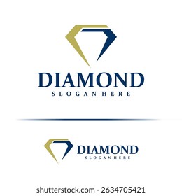 Diamond Logo Design Konzept Vektor. Design-Vorlage für das Diamond-Logo. Kreatives Symbol. Symbol
