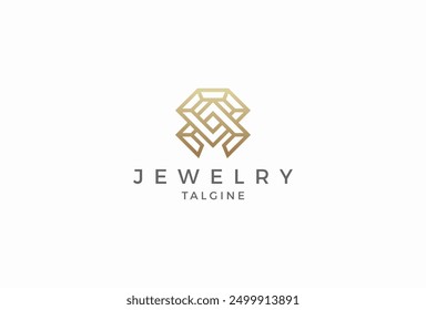 Diamond logo design, diamonds form the letter A, jewelry logo design template design element, vector illustration