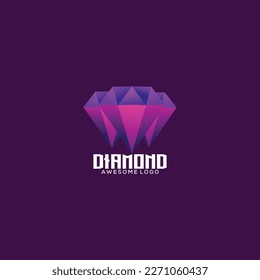 diamond logo design gradient color
