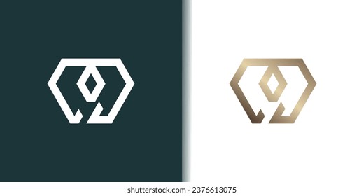 Diamond logo design icon with creative concept idea