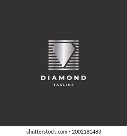 Plantilla vectorial de inspiración de diseño de logotipo de diamantes