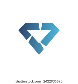 Diamond logo design with premium concept