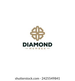 diamond logo design premium vector