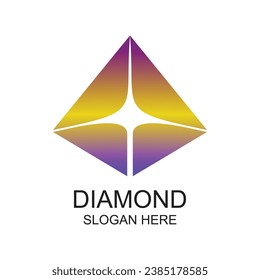 Diseño de logotipo Diamond Concepto simple Vector Premium