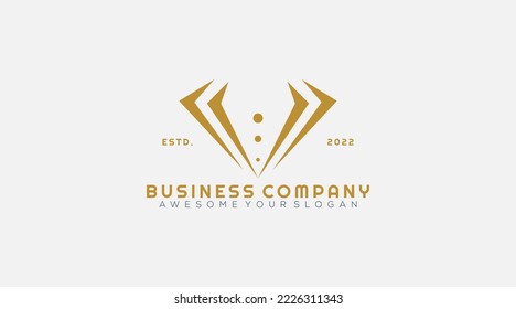 Plantilla de diseño de logotipo de diamantes Premium Line Art Vector