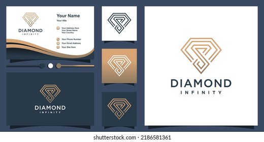 Diamond Logo Design Vector Creative Infinity Stock Vector (Royalty Free ...