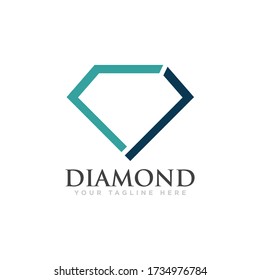 Ilustración del vector de diseño del logotipo Diamond