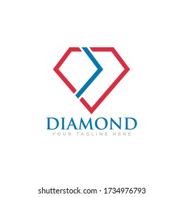 Diamond Logo Design Vector Illustration