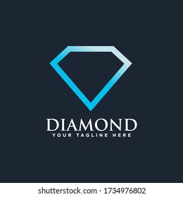 Diamond Logo Design Vector Illustration