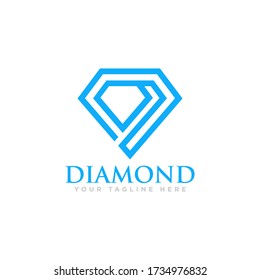 Ilustración del vector de diseño del logotipo Diamond
