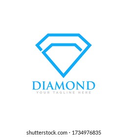 Ilustración del vector de diseño del logotipo Diamond