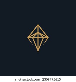 Diamond logo design vector illustration