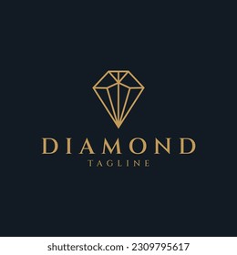 Ilustración vectorial de diseño de logotipo de diamantes