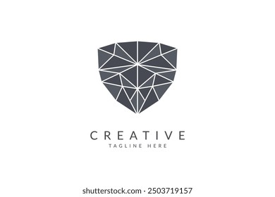 Ilustración vectorial de diseño de logotipo de diamante.