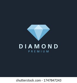 Diamond logo Flat Minimalist design vector illustration
