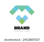 Diamond logo icon design template elements. Usable for Branding and Business Logos.
