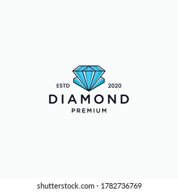 Plantilla de diseño de icono de logotipo de diamantes vector premium