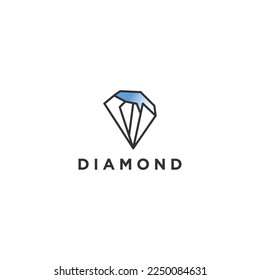 Icono de logotipo de diamantes ilustración vectorial