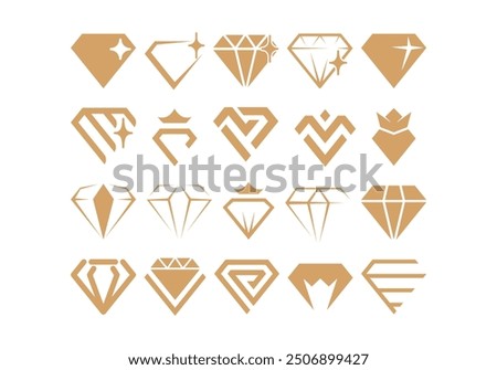 Diamond Logo Icon Element Set