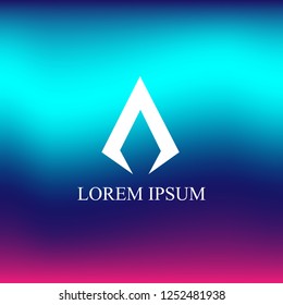 diamond logo icon with gradient background. vector