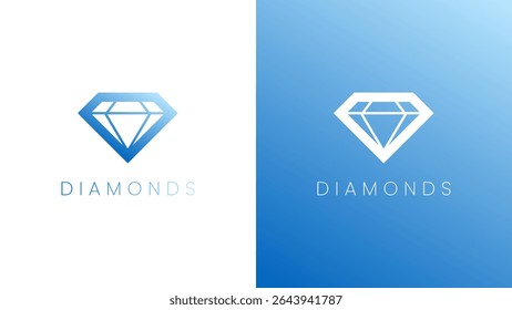 Ícone do logotipo Diamante. Design de logotipo de diamante mínimo. ícone de negócios de diamante para site e aplicativo. Sinal de pedras preciosas e símbolos. design de logotipo de joias de diamante com conceito de arte de linha de estilo minimalista.