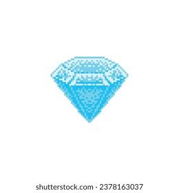 Diamond Logo Icon in Pixel Art