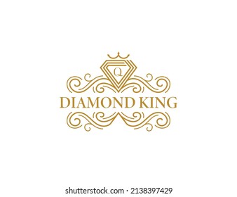 Symbol für das Diamant-Logo Design mit Buchstabe Q. Logo-Vorlage für Vektorgrafiken