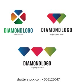 DIAMOND LOGO ICON TEMPLATE SET