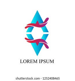 diamond logo icon, vector