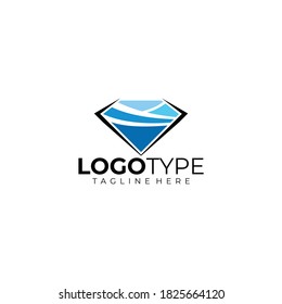 diamond logo icon vector isolated